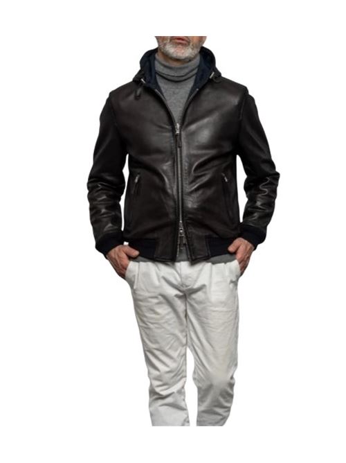 Reversible black and blue jacket THE JACK LEATHERS | JONAH REVERSIBLE.06